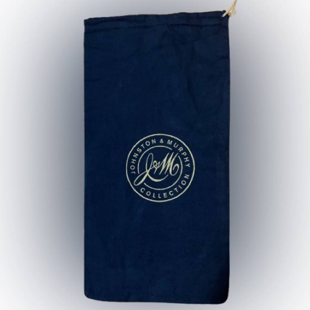 Johnston & Murphy Blue and Gold Shoe Dust Bag
